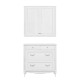 Комплект ValenHouse Лиора 90 белый комод и шкаф, фурнитура хром  (Л90_ККШБХ)