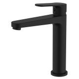 Смеситель для раковины-чаши Azario ELVIS высокий, без донного клапана, чёрный (AZ-WWK168X55PA) — 