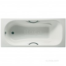 Ванна Roca Malibu 160x70 с отверстиями для ручек, anti-slip 2334G0000 — 