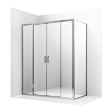Душевое ограждение Ambassador Forsa 17021120AX-70AX (140х70х200) хром, стекло прозрачное, раздвижная &mdash; 