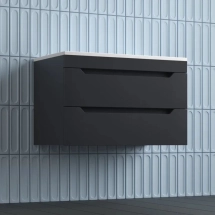 Тумба с раковиной подвесная Style Line Остин 80, графит эмаль PLUS — Зеркало-шкаф Style Line Панда-2 60/С ЛС-00000365