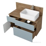 Тумба под раковину Aquaton Мишель 100 дуб рустикальный, фьорд 1A256901MIX30 — 