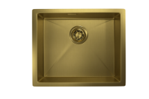 Стальная кухонная мойка Granula GR-5445U золото сатин — 
