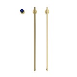 Полотенцесушитель электрический Terminus Рондо П2 35х76, брашированное золото &mdash; Водяной полотенцесушитель «Стандарт» 500/1386 Terminus 27 перекладин