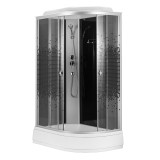 Душевая кабина Loranto 1200x800x2150 левая, поддон 25 см, 4 мм прозрачное стекло с рисунком &quot;мозайка&quot; (CS-1200-25ТМ/М L) — 