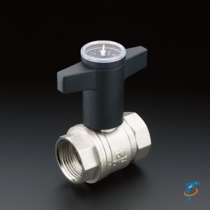 Шаровой кран Oventrop Optibal 1 1/4 с термометром  (1078010)