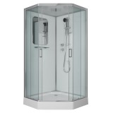 Душевая кабина NG-6001-01D (900х900х2200) низкий поддон (16 см) стекло прозрачное — 