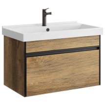 Тумба с раковиной Aqwella Urban 80 подвесная дуб балтийский — 