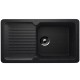Односекционная реверсивная мойка ULGRAN U-506 черный  (U-506-308)