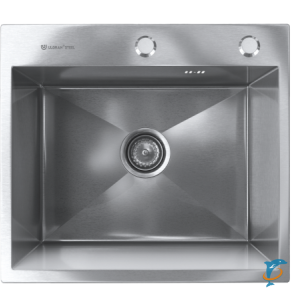 Мойка кухонная ULGRAN Steel 500x450 брашированная сталь сатин  (US 500-001)