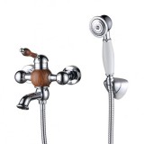 Смеситель для ванны Хром/Дерево Kaiser Wood-Stone 61022 — 