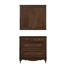 Комплект ValenHouse Лиора 90 кальяри комод и шкаф, фурнитура бронза — 