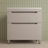 Тумба с раковиной напольная Style Line Остин 80, крем эмаль PLUS — Тумба с раковиной Олеандр-2 80L Люкс Карпатская ель левая