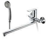 Смеситель для ванны HAIBA HB22563 длинный излив, латунь, хром &mdash; 