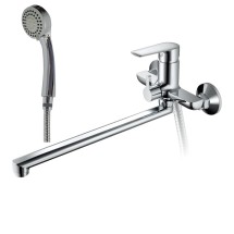 Смеситель для ванны HAIBA HB22563 длинный излив, латунь, хром — 