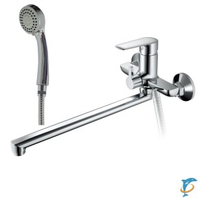 Смеситель для ванны HAIBA HB22563 длинный излив, латунь, хром  (HB22563)