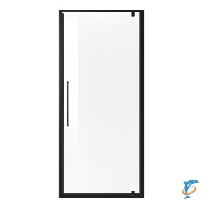 Дверь в нишу Niagara Nova NG-85-9AB (90х195) черный матовый, стекло прозрачное, дверь распашная  (NG-85-9AB)