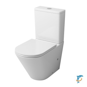 Унитаз GR-4449S (670*380*850) напольный безободковый с тонкой крышкой  (GR-4449S)