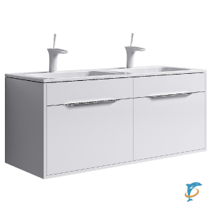 Тумба с раковиной Aqwella 5 Stars Malaga 120 подвесная белый  (Mal.01.12+Mal.12.04.D)