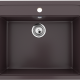Односекционная мойка с отверстием под смеситель ULGRAN U-104 шоколад  (U-104-345)