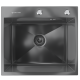 Мойка кухонная ULGRAN Steel 500x450 черная брашированная сталь  (US 500-002)