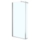 Душевая перегородка Loranto 1400x1950 Walk-in. Доп.створка 20см. Регулируемый кронштейн 80-100 Прозрачное стекло 6 мм. Профиль Хром (CS-L801 140)  (CS-L801 140)