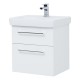 Тумба с раковиной Dreja Q MAX 60 подвесная, белый глянец  (77.0003W+191638)