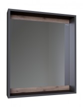 Зеркало Grossman СМАРТ-70 графит с полкой — 
