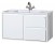 Мебель для ванной Misty Барселона 90 с 3-мя ящиками белая эмаль с зеркало-шкаф