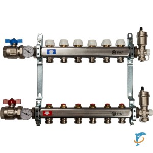 Коллектор STOUT из нержавеющей стали в сборе без расходомеров 6 выходов  (SMS 0912 000006)