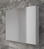 Зеркальный шкаф Style Line Стокгольм 80 белый рифленый софт — 