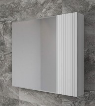 Зеркальный шкаф Style Line Стокгольм 80 белый рифленый софт — 