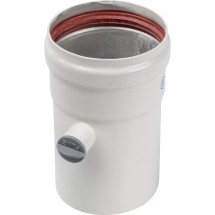 Элемент дымохода STOUT труба с ревизионным патрубком D 80 125мм п/м — 