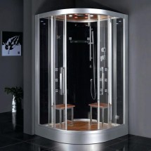 Пародушевая кабина EAGO OSLO угловая 120x120x226 см, черная — 