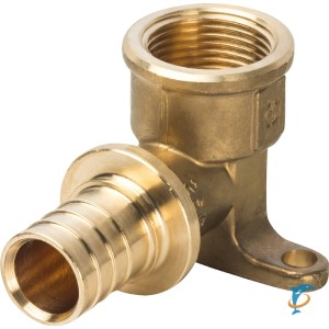 Stout Угольник настенный с креплением 25xRp 3/4" для труб из сшитого полиэтилена аксиальный  (SFA-0009-002534)