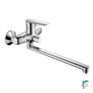 Смеситель для ванны HAIBA HB22198 с длинным изливом, хром  (HB22198)