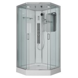 Душевая кабина NG-6001-01GD (900х900х2200) низкий поддон (16 см) стекло прозрачное &mdash; 