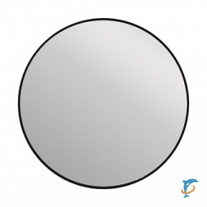 Зеркало Cersanit ECLIPSE smart 80x80 с подсветкой круглое, чёрная рамка (64147)