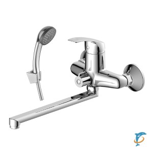 Смеситель DECOROOM DR71043 одноручный для ванны универсальный с поворотным изливом 300 мм (DR71043)