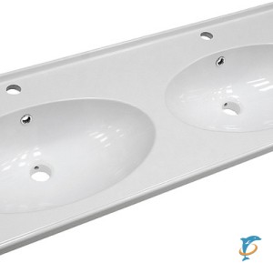 Раковина мебельная Misty STEP-120 D c 2-мя чашами  (Misty_Р-Стп14120-Д2Р)