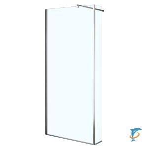 Душевая перегородка Loranto 1200x1950 Walk-in. Доп.створка 20см. Регулируемый кронштейн 80-100 Прозрачное стекло 6 мм. Профиль Хром (CS-L801 120)  (CS-L801 120)