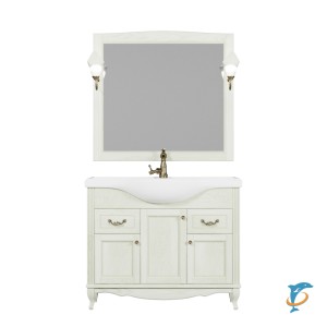 Комплект мебели ValenHouse Эллина 105 слоновая кость без пенала, фурнитура бронза (Е105_КТЗСБ)