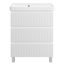 Тумба с раковиной Brevita Victory 70 (белая) — Шкаф подвесной Мисти(Misty) Лора 60 с ящиком