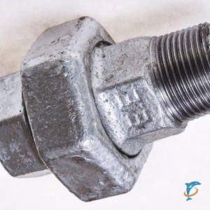 Американка чугунная оцинкованная EE 1/2" (гайка-штуцер) с плоской прокладкой  (331U 1/2 EE)