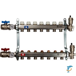 Коллектор STOUT из нержавеющей стали в сборе без расходомеров 7 выходов  (SMS 0912 000007)