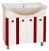 Мебель для ванной Misty Палермо 80 красная с зеркало со шкафом