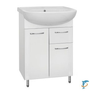 Тумба с раковиной Style Line Эко Стандарт 11 (1 ящ.) 60  (ЛС-00000101+ЛС-00000140)