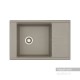 Мойка для кухни из литого мрамора Aquaton Делия 78 прямоугольная с крылом серый шелк 1A715132DE250  (1A715132DE250)