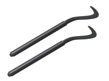 Комплект плоских кронштейнов с дюбелями 7,2х170мм Royal Thermo, чёрный — 