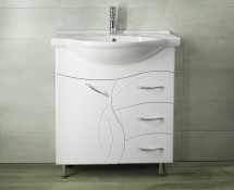 Тумба с раковиной Style Line Амелия 75 с 3-мя ящиками — Тумба для комплекта Style Line Амелия 75